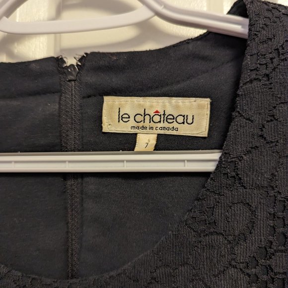 90s Vintage Le Chateau Lace Dress - Size 7, Made in Canada - Picture 2 of 6